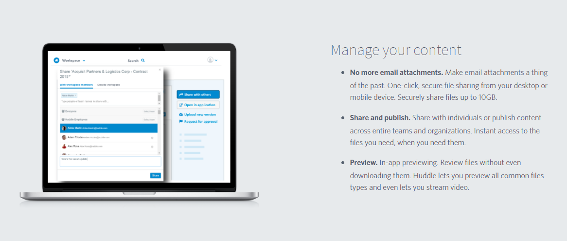 Скриншот (снимок экрана) Huddle
