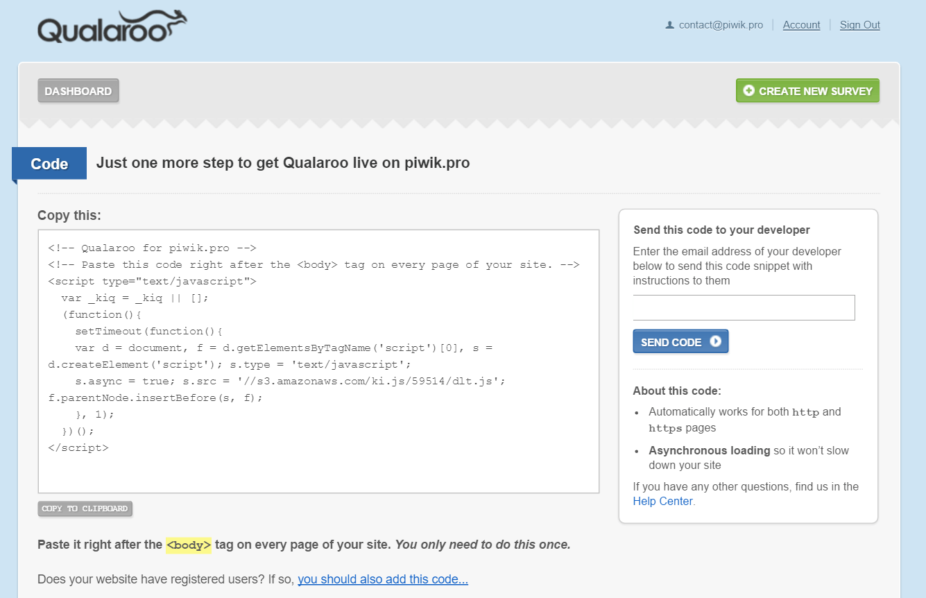 Скриншот (снимок экрана) Qualaroo