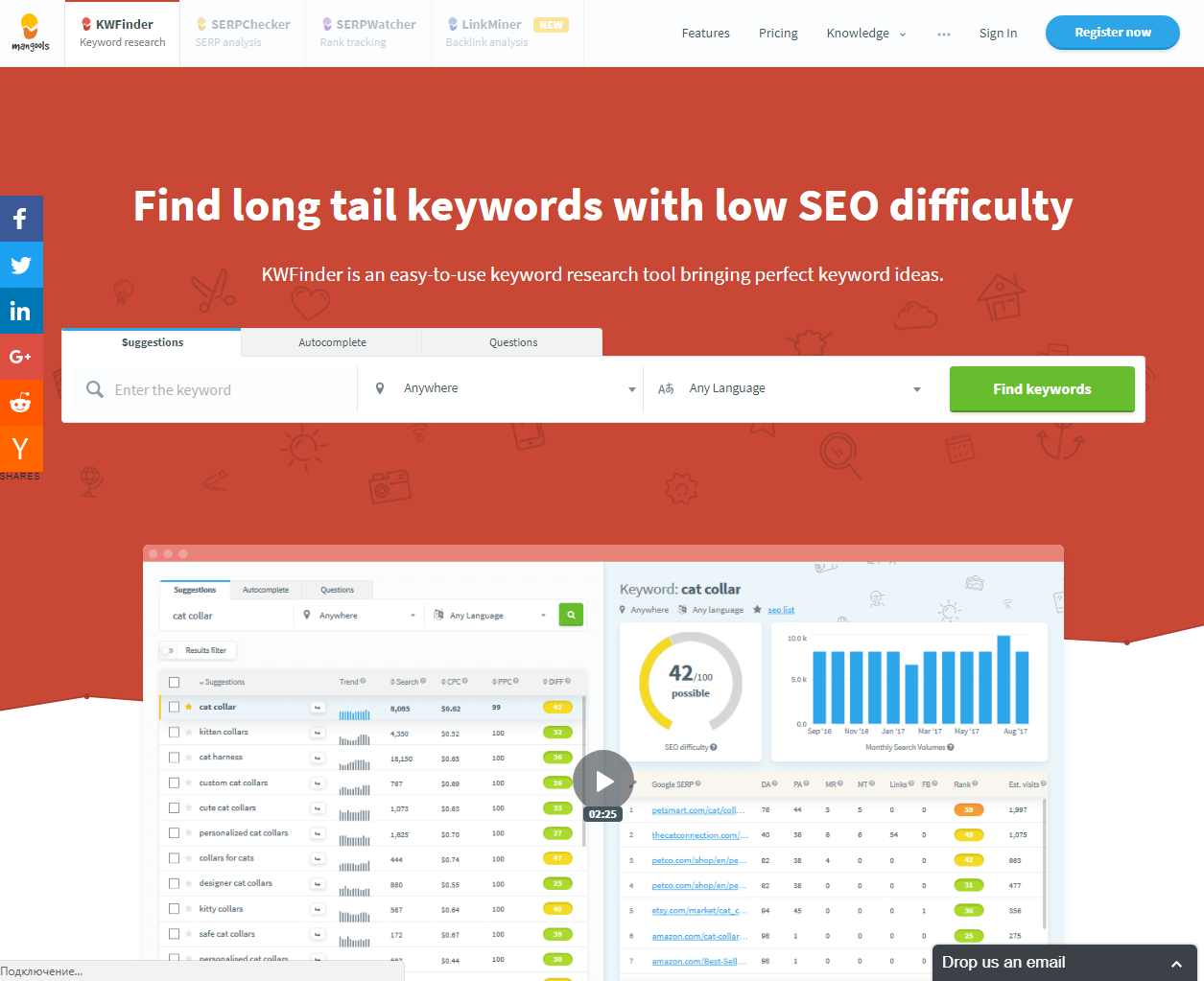 Скриншот (снимок экрана) KWFinder