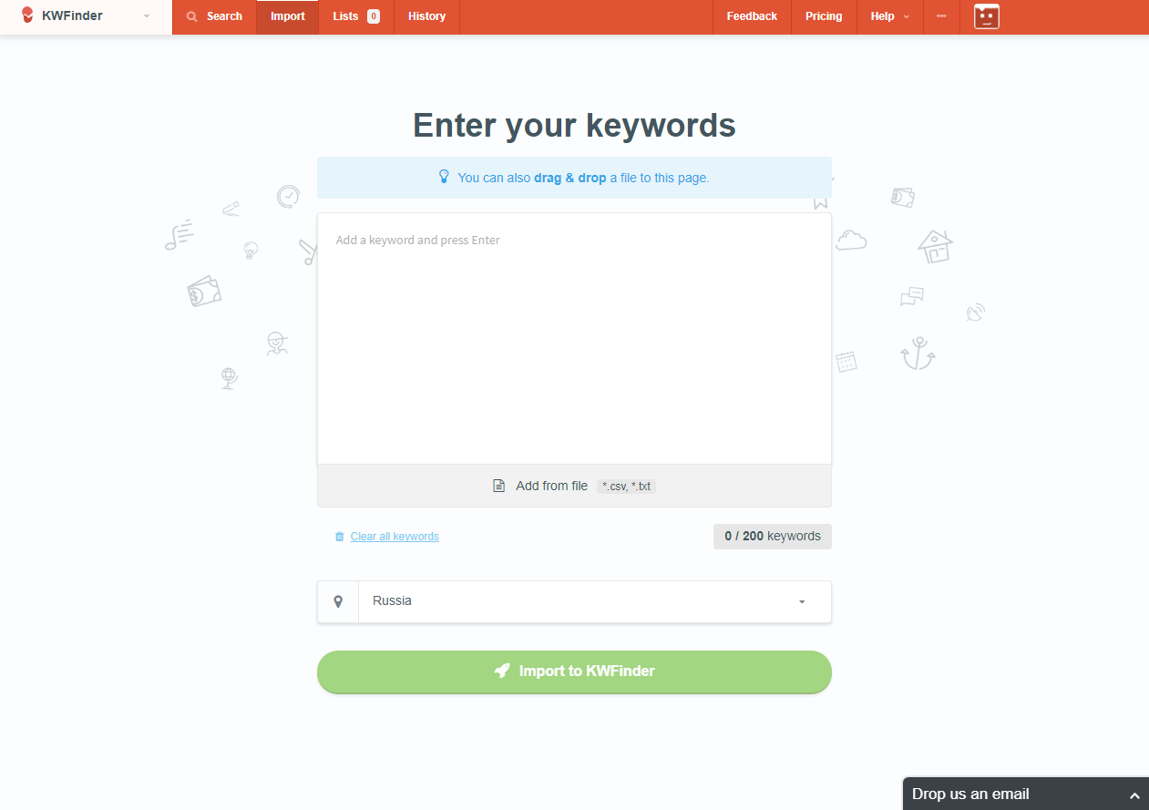 Скриншот (снимок экрана) KWFinder