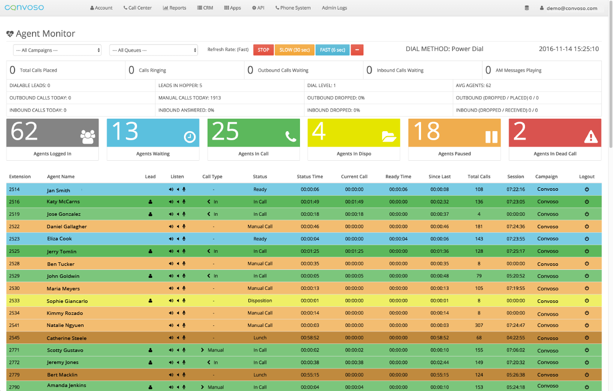 Скриншот (снимок экрана) Convoso