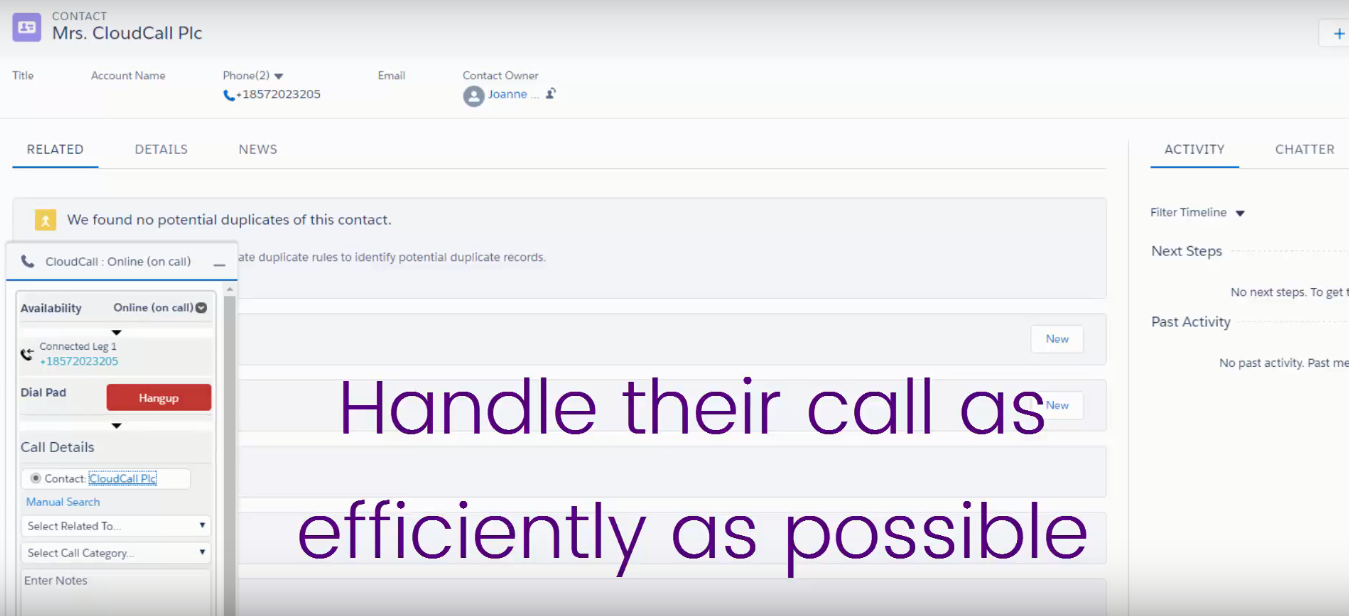 Скриншот (снимок экрана) CloudCall