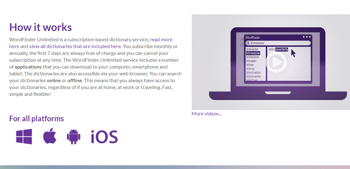 Скриншот (снимок экрана) WordFinder