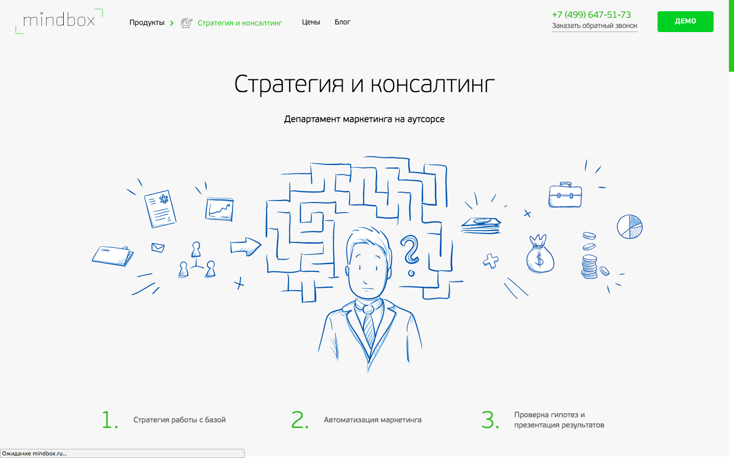 Скриншот (снимок экрана) Mindbox