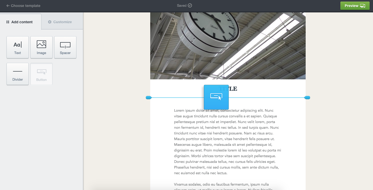 Скриншот (снимок экрана) Campaign monitor