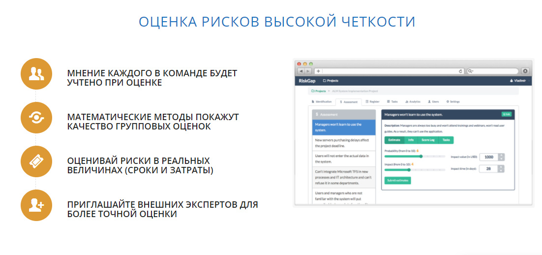 Скриншот (снимок экрана) RiskGap