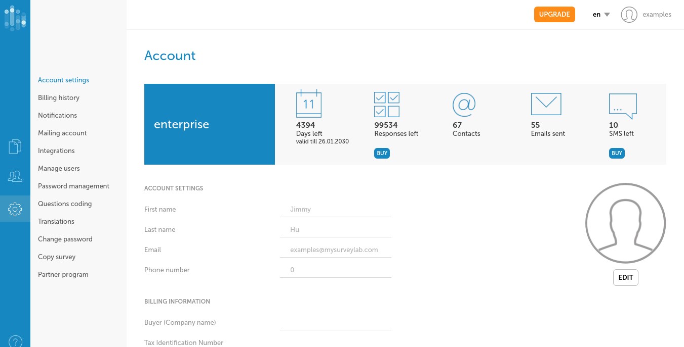 Скриншот (снимок экрана) Mysurveylab