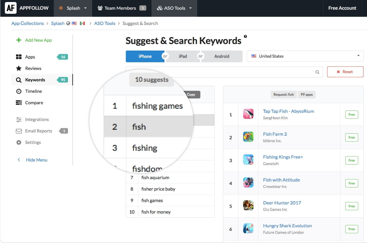 Скриншот (снимок экрана) AppFollow