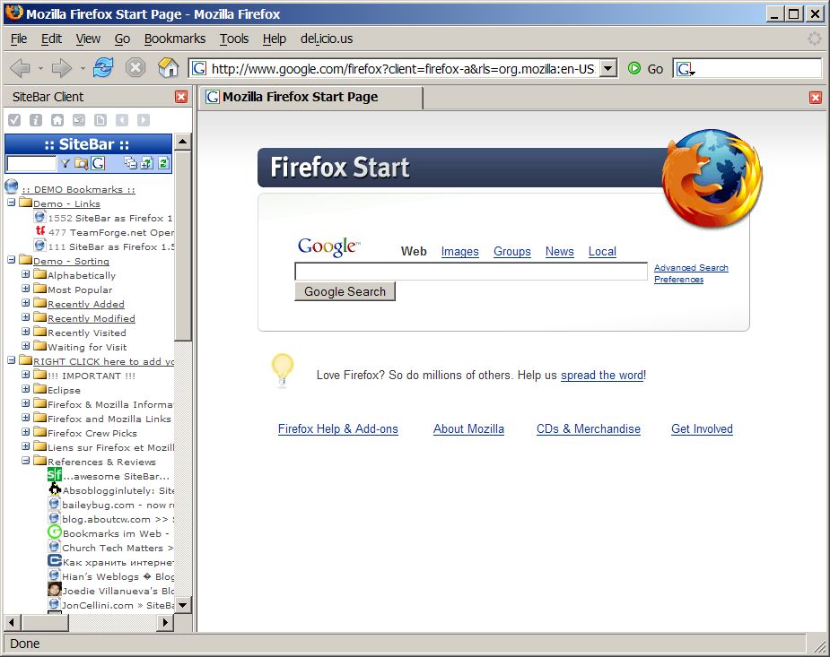 Скриншот (снимок экрана) Mozilla Firefox