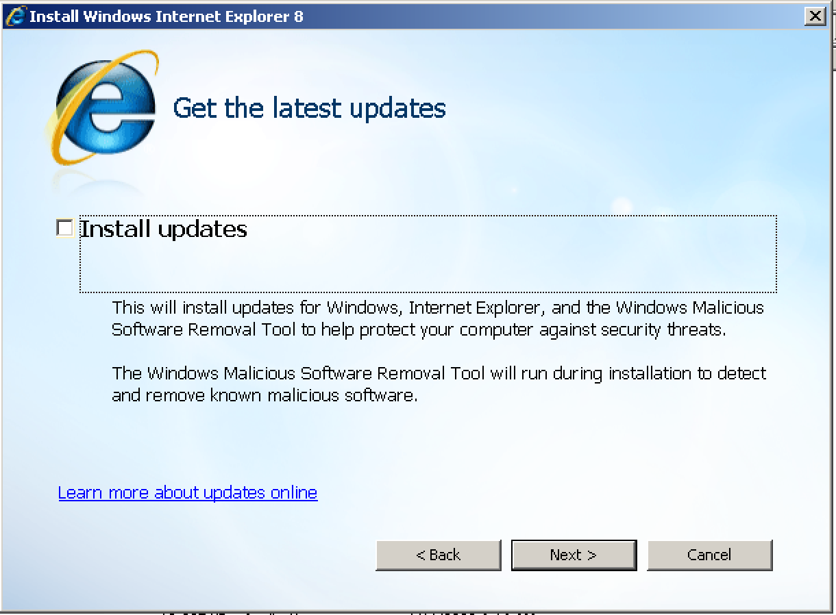 Скриншот (снимок экрана) Internet Explorer
