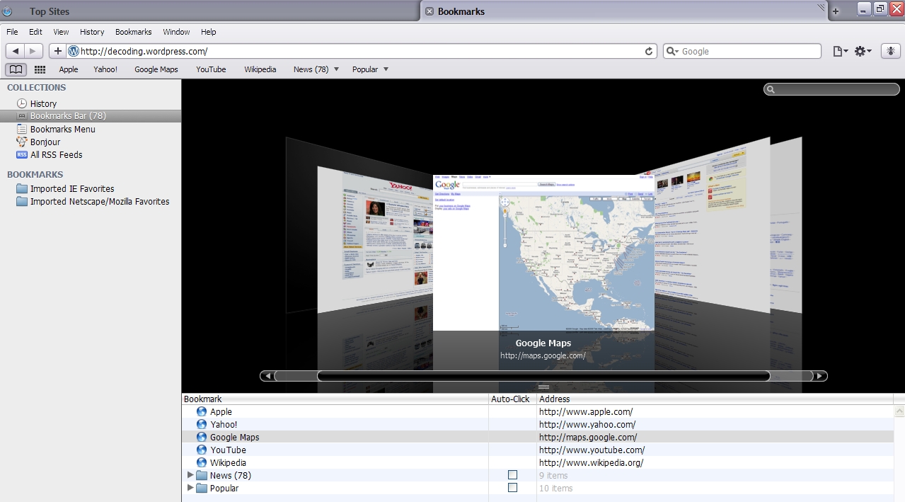 Скриншот (снимок экрана) Safari