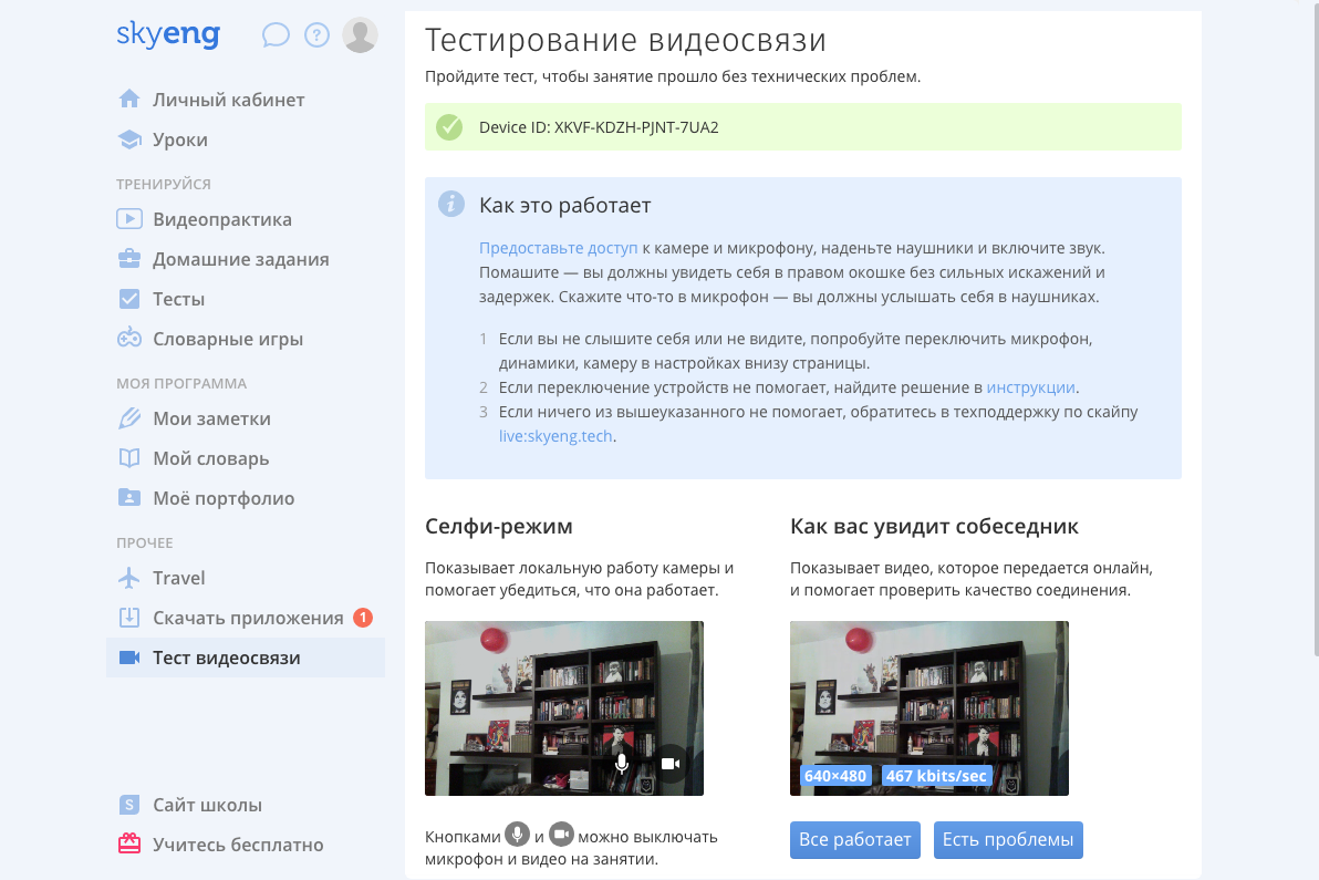Скриншот (снимок экрана) Skyeng