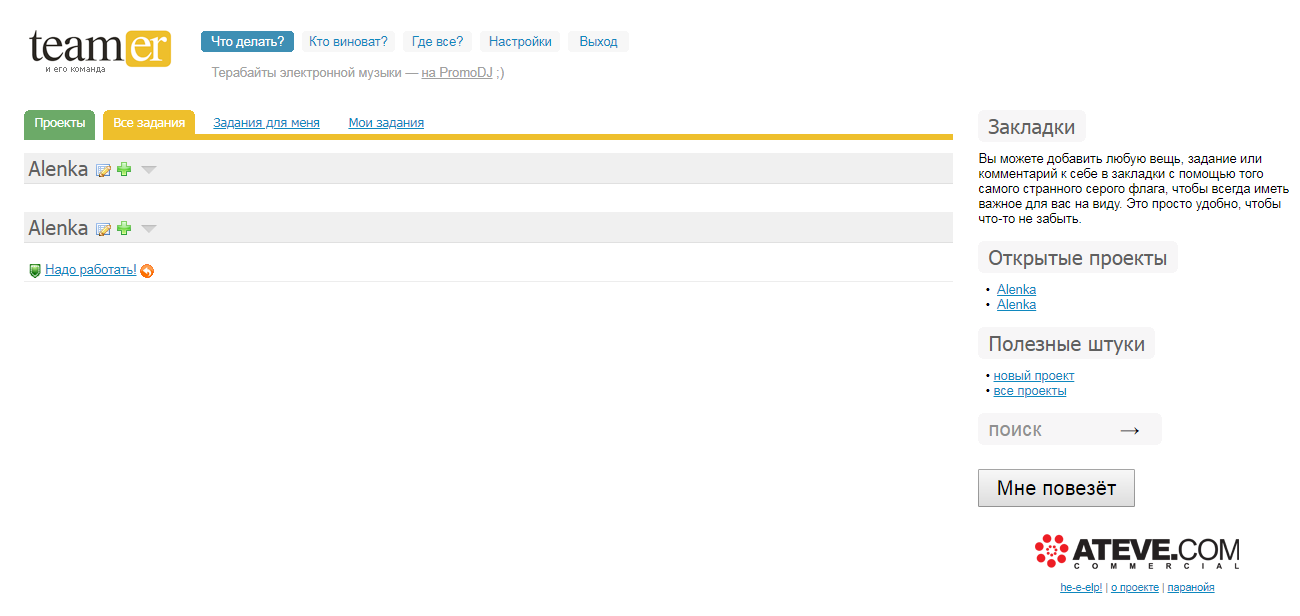 Скриншот (снимок экрана) Teamer