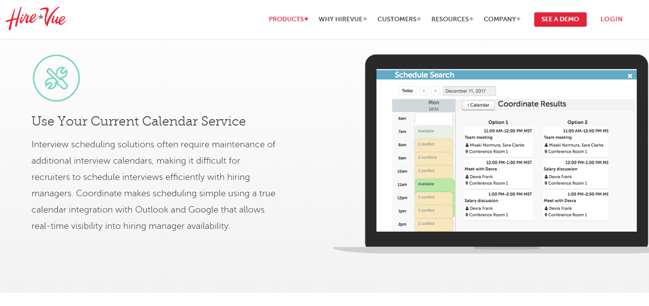 Скриншот (снимок экрана) HireVue Build