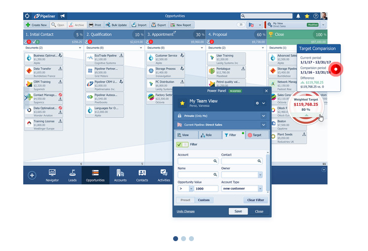 Скриншот (снимок экрана) Pipeliner CRM