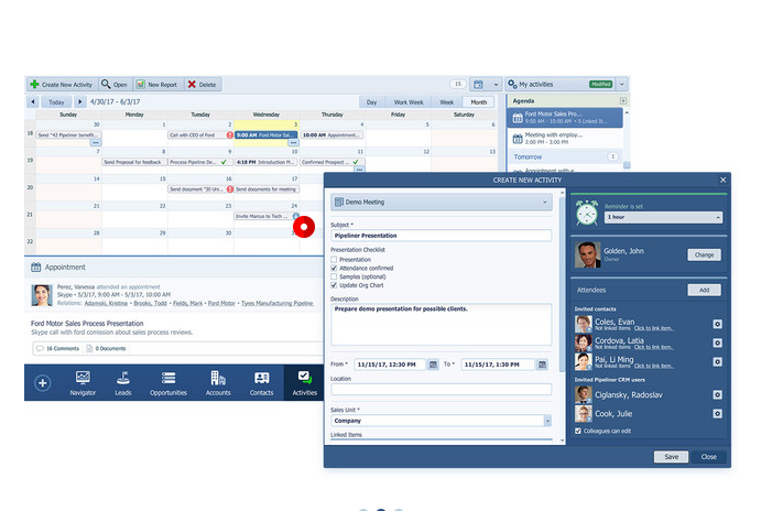 Скриншот (снимок экрана) Pipeliner CRM