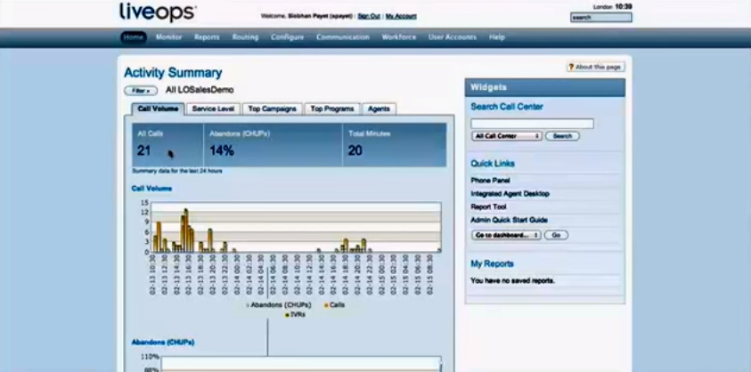 Скриншот (снимок экрана) LiveOps