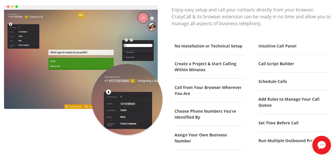 Скриншот (снимок экрана) CrazyCall