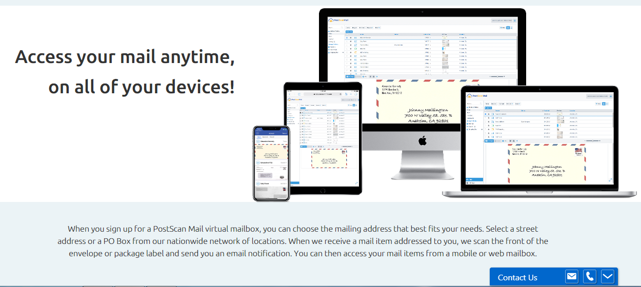 Скриншот (снимок экрана) PostScan Mail