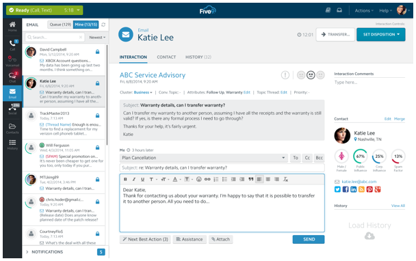 Скриншот (снимок экрана) Five9