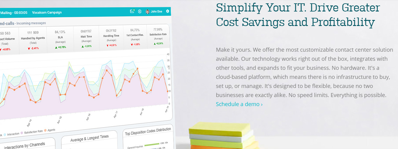 Скриншот (снимок экрана) Vocalcom