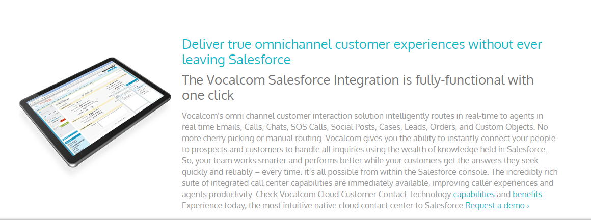 Скриншот (снимок экрана) Vocalcom