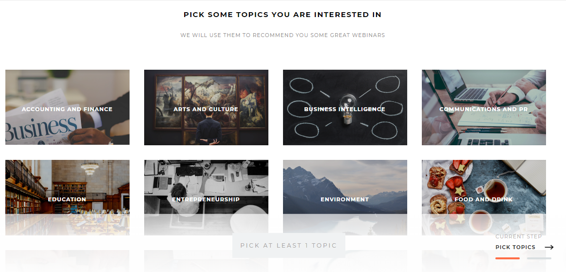 Скриншот (снимок экрана) Onstream Webinars