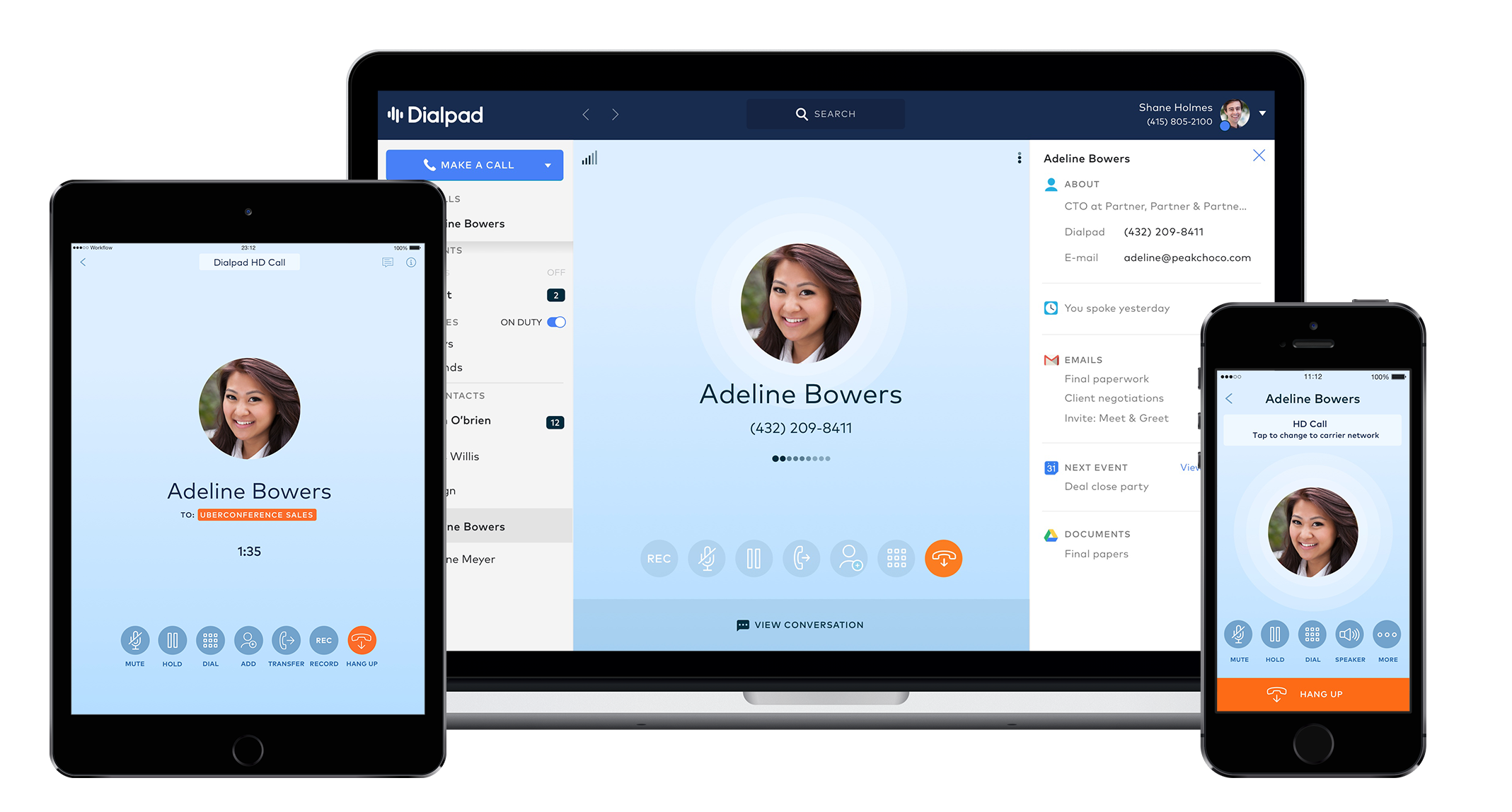 Скриншот (снимок экрана) Dialpad