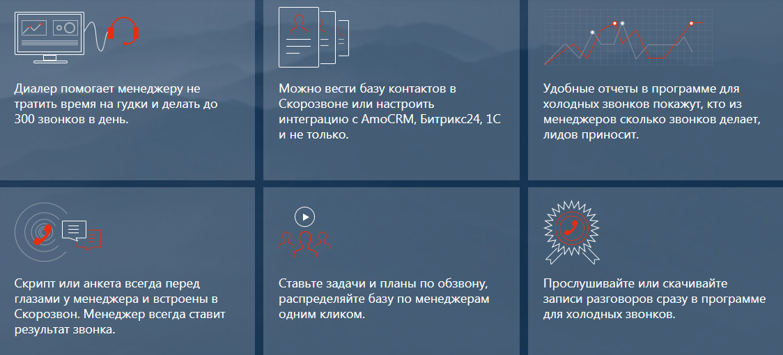Скриншот (снимок экрана) Скорозвон