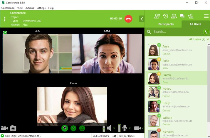 Скриншот (снимок экрана) Conferendo