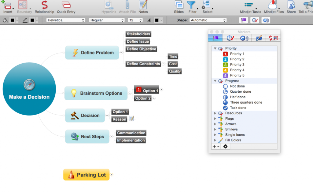 Скриншот (снимок экрана) MindManager