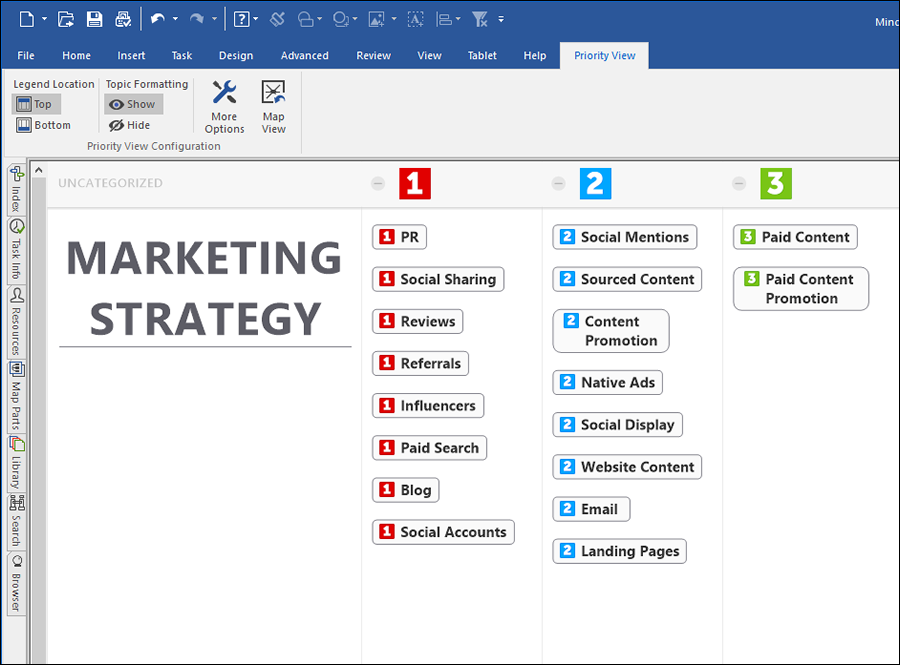 Скриншот (снимок экрана) MindManager