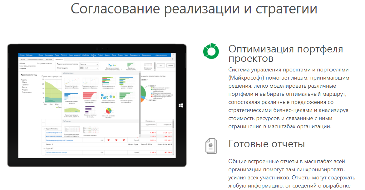Скриншот (снимок экрана) Microsoft Project