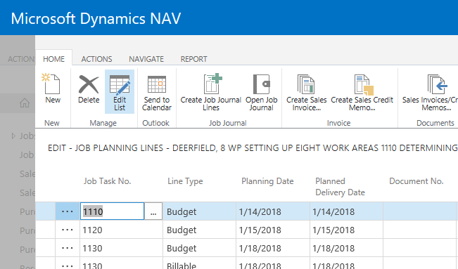 Скриншот (снимок экрана) Microsoft Dynamics NAV