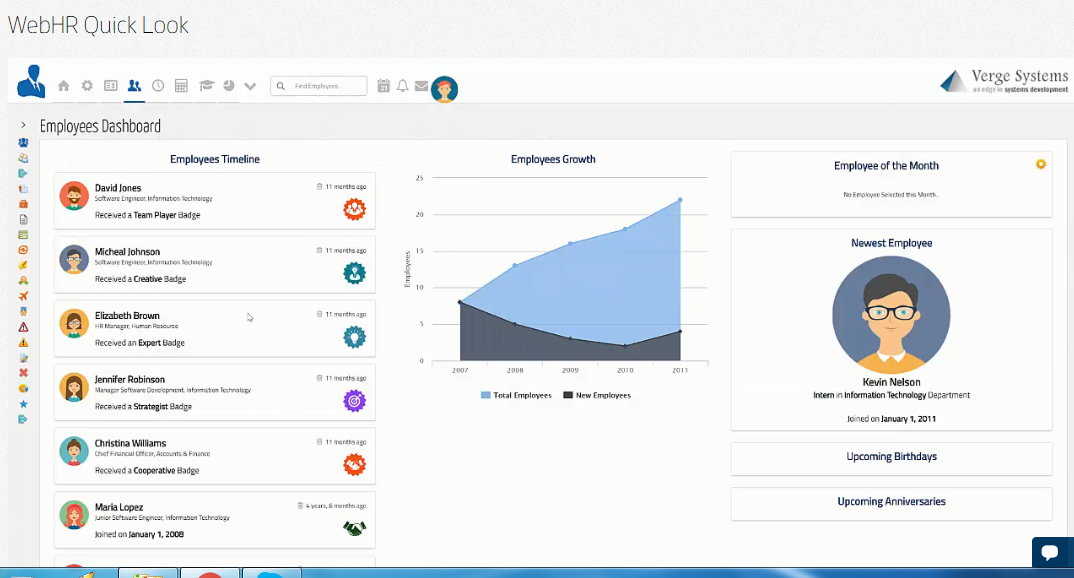 Скриншот (снимок экрана) WebHR