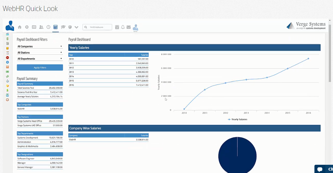 Скриншот (снимок экрана) WebHR