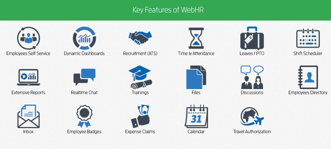Скриншот (снимок экрана) WebHR