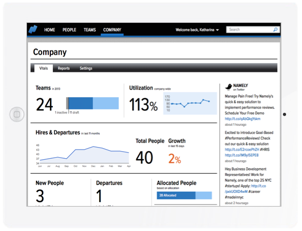 Скриншот (снимок экрана) Namely