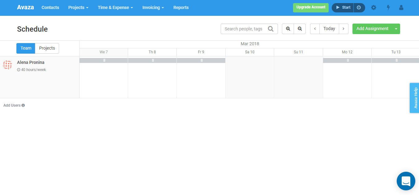 Скриншот (снимок экрана) Avaza