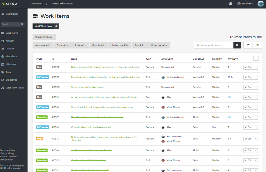 Скриншот (снимок экрана) Aiveo