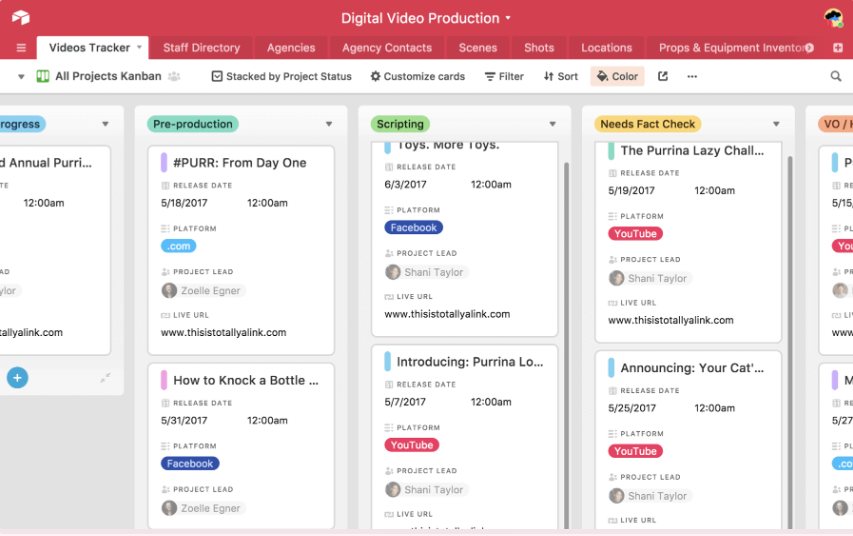 Скриншот (снимок экрана) Airtable