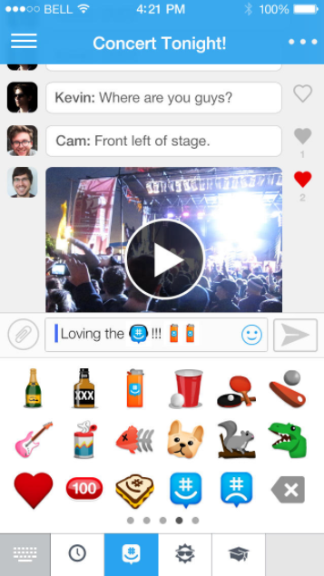 Скриншот (снимок экрана) GroupMe
