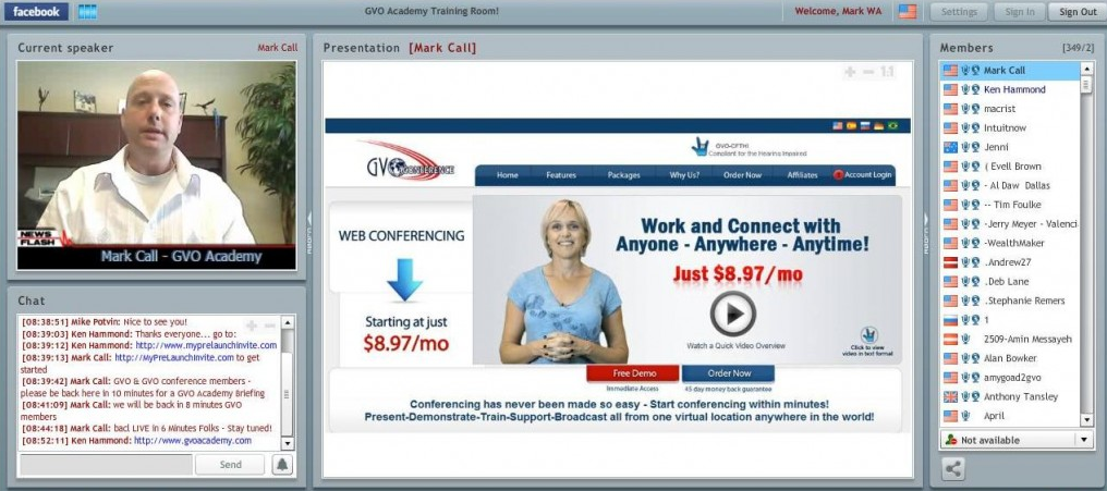 Скриншот (снимок экрана) GVOconference