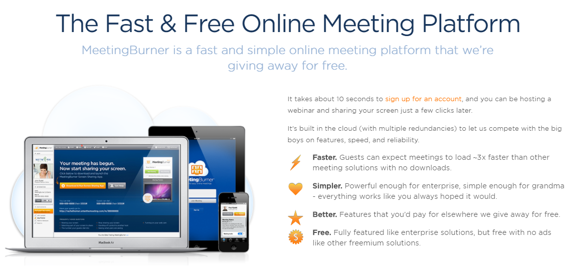 Скриншот (снимок экрана) MeetingBurner