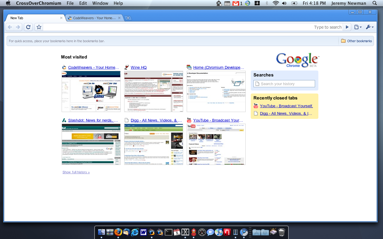 Скриншот (снимок экрана) Chromium