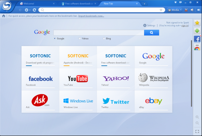 Скриншот (снимок экрана) Baidu Browser