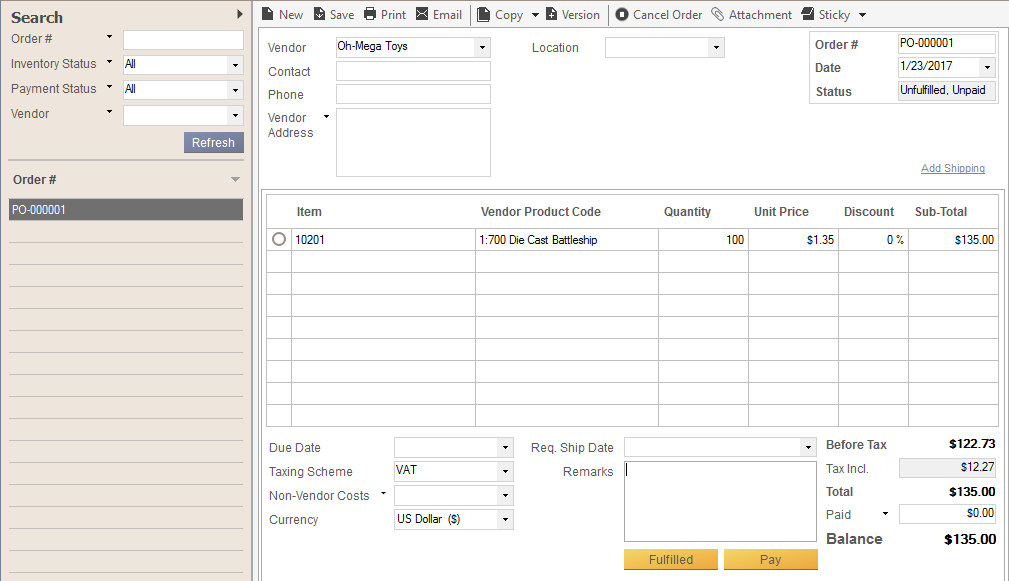 Скриншот (снимок экрана) inFlow