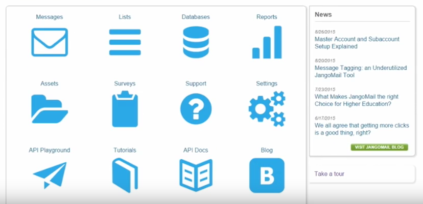 Скриншот (снимок экрана) JangoMail