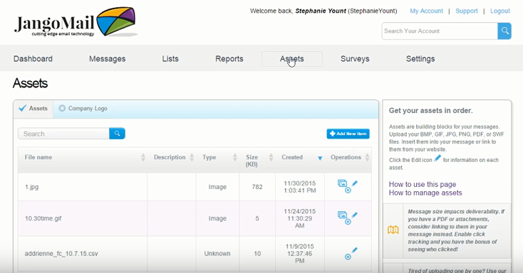 Скриншот (снимок экрана) JangoMail