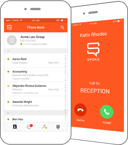 Скриншот (снимок экрана) Spoke Phone